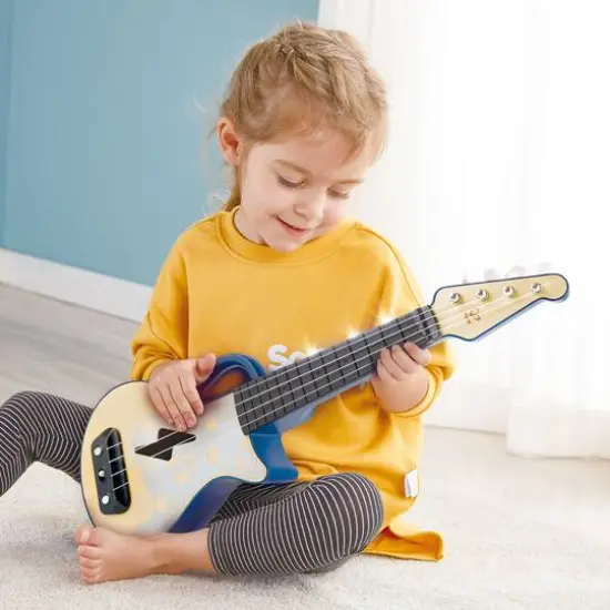 Hape Learn With Lights Blue Electronic Ukulele {9}