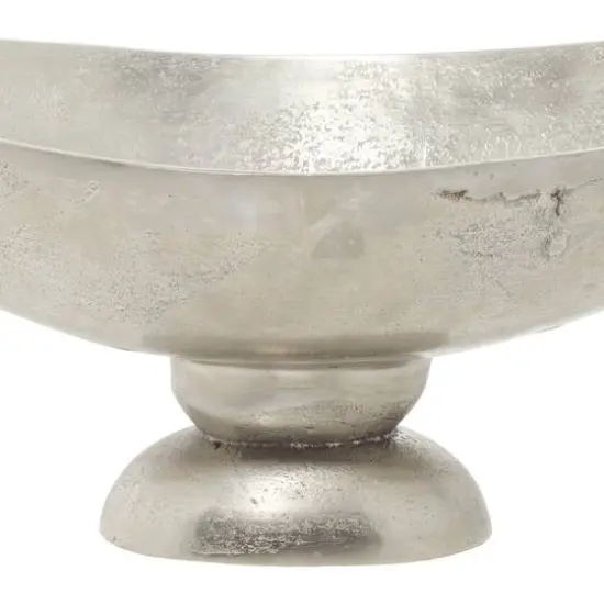 22" Silver Traditional Decorative Bowl {8}