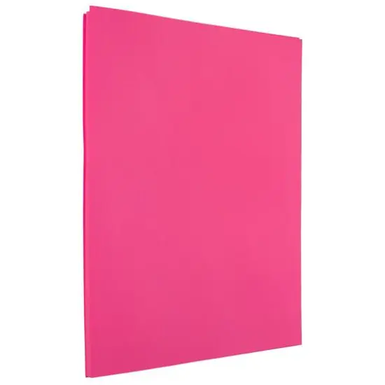JAM Paper 8.5" x 11" Letter Paper & Envelopes #10 Business Stationery Set, 100ct. Ultra Fuchsia Hot Pink Brite Hue {4}