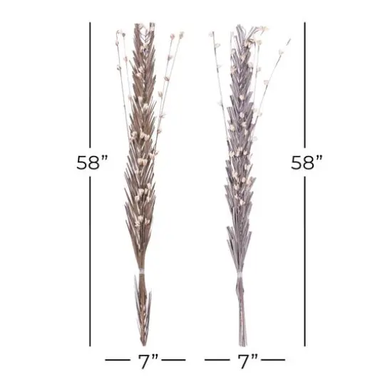 Set of 2" Brown Wood Natural Foliage, 7" x 58" {7}