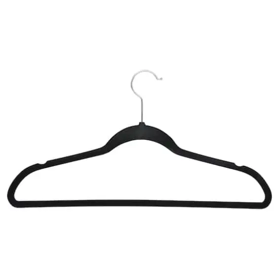 Simplify Slim Velvet Suit Hangers, 25ct. Black {4}