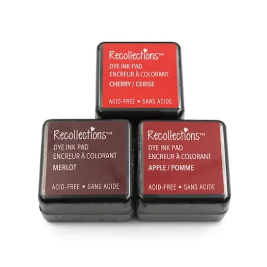 Dye Ink Pad Set by Recollections&trade; Merlot/Apple/Cherry {4}