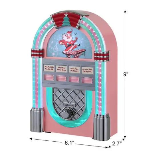 9" Pink Retro Jukebox {4}