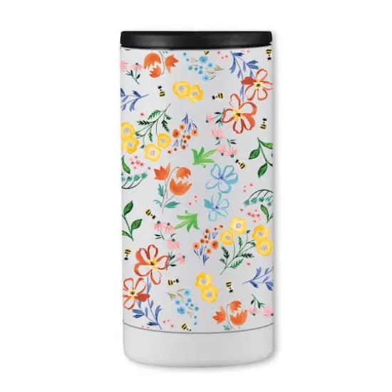 Cheery Floral and Bee Pattern 12oz. Koozie {3}