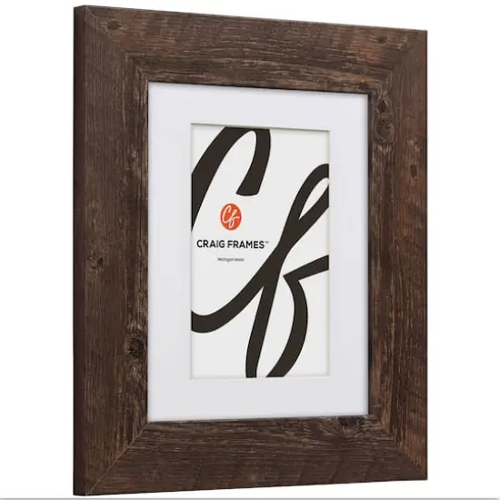 Craig Frames 4 Pack: American Barn Brown Oak Picture Frame with Mat {4}