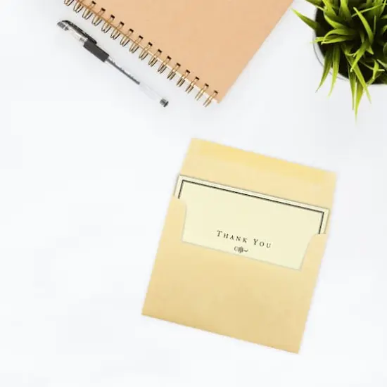 JAM Paper 4.375" x 5.75" Recycled Parchment Invitation Envelopes, 50ct. Antique Gold {5}