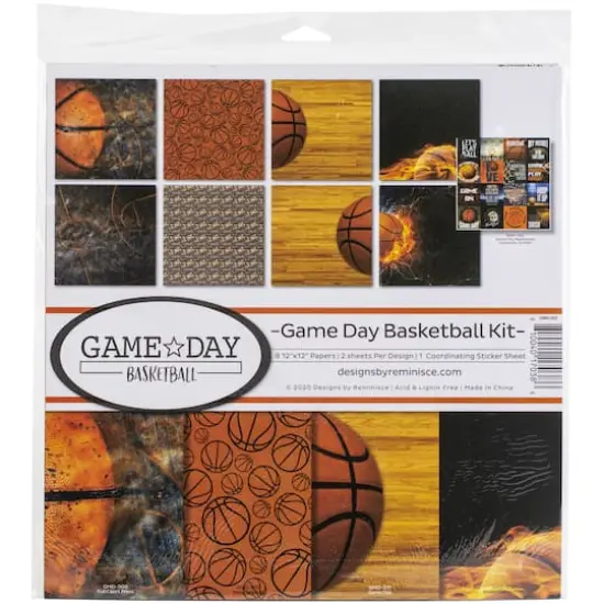 Reminisce Collection Kit 12"X12"-Game Day Basketball {1}