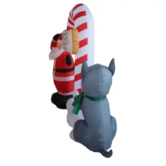 7.5ft. Inflatable Animated Puppy and Snowman {3}