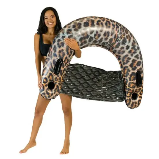 PoolCandy Leopard Print Jumbo Sun Chair {3}