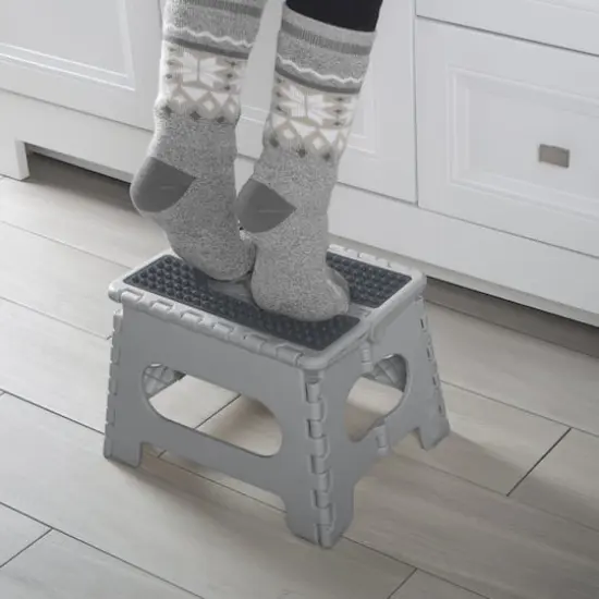Simplify 9" Anti-Skid Folding Step Stool Gray {5}