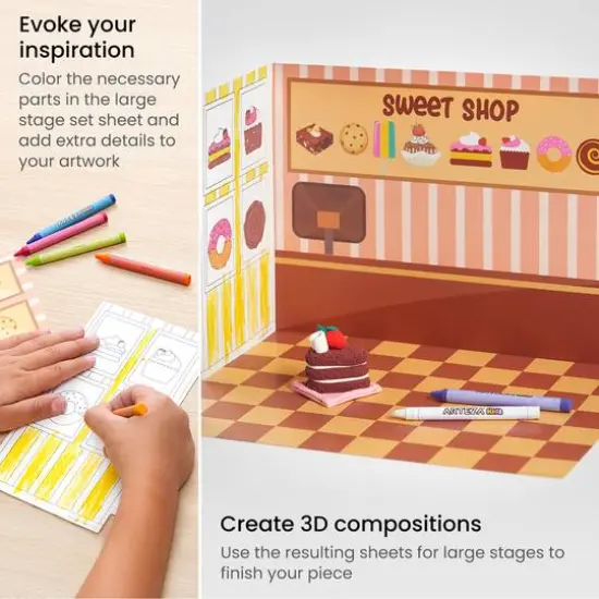 Arteza&reg; Kids Sweet Shop Medium Stage Clay Kit, 72 pcs {6}