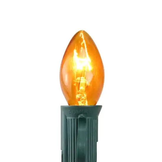 Incandescent C7 Replacement Bulbs, 25ct. Orange {4}