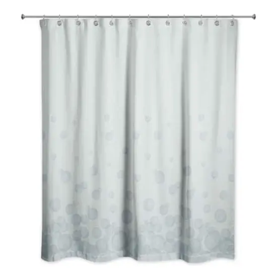 74" Bubbles Shower Curtain Green {1}