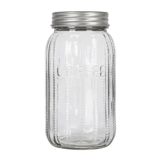 Hello Honey Coffee Embossed Glass Jar with Metal Lid {8}