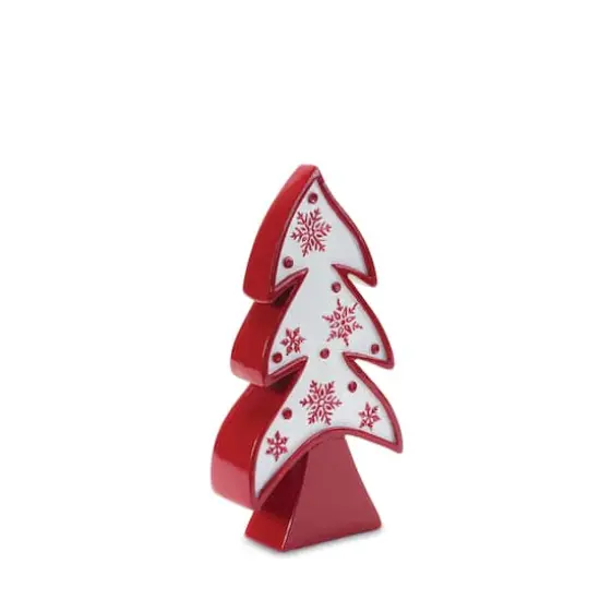 Red Whimsical Tabletop Tree Set {4}