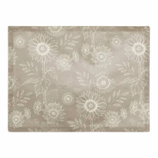Sunflower Icons Cotton Twill Placemat Taupe {1}