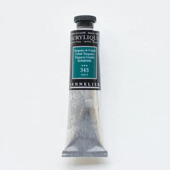 Sennelier Extra Fine Artists' Acrylic Paint, 60mL 343 Cobalt Turquoise {1}