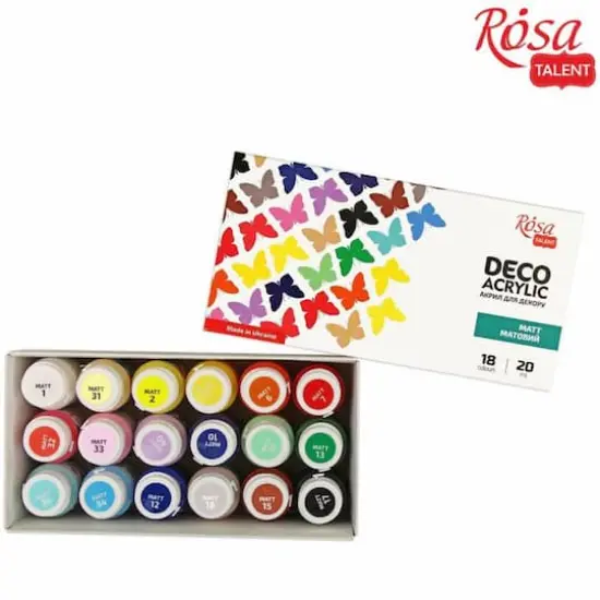 Rosa Talent Deco 18 Color Matte Acrylic Paint Set {4}