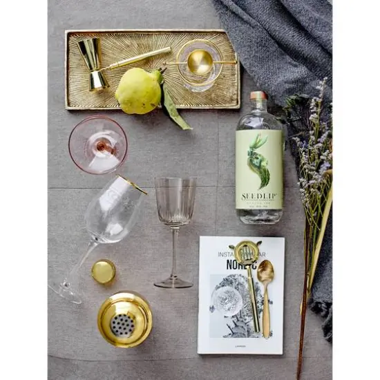 Hello Honey&reg; Gold Finish Stainless Steel Strainer Set {3}