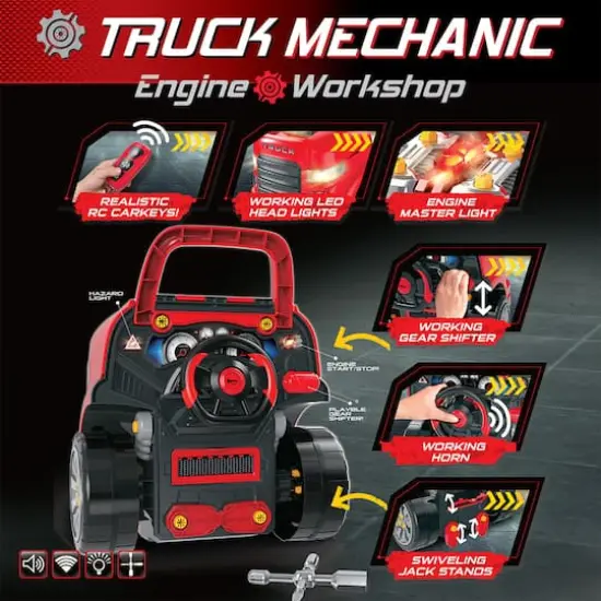 The Bubble Factory Red Truck Mechanic Engine Workshop {6}