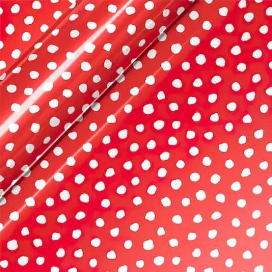 Siser&reg; EasyPatterns&reg; Plus Painted Dots Heat Transfer Vinyl Red/White {1}
