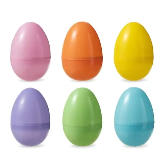 Glitzhome&reg; 6 Colors Easter Plastic Fillable Eggs. 60ct. {1}