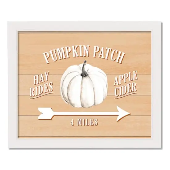 Pumpkin Patch White Framed Print Wall Art {1}