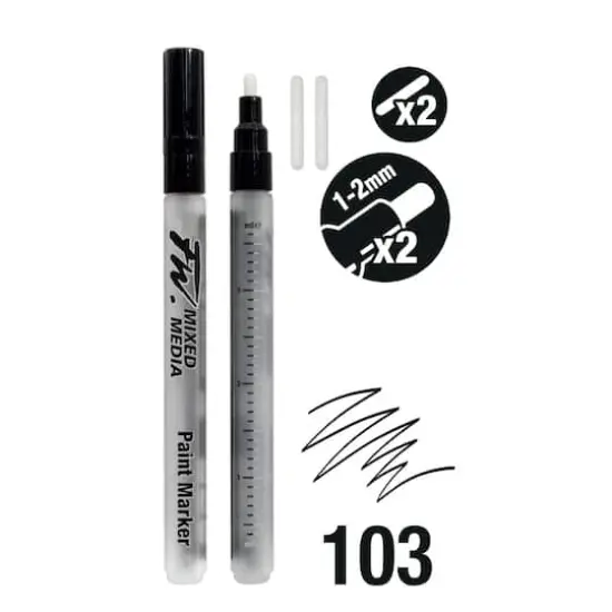 Daler-Rowney&reg; 103 Small 2 FW Empty Paint Marker Set {1}