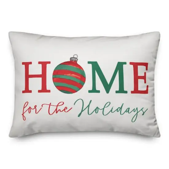 Home For Holidays Ornament 14x20 Throw Pillow {1}
