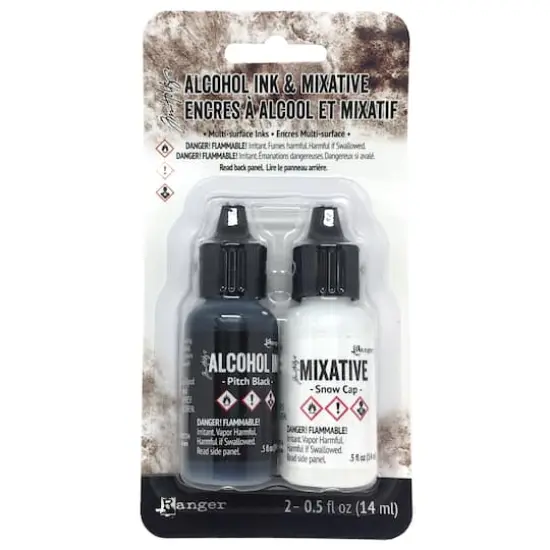 Tim Holtz&reg; Alcohol Ink Set, Black & White {7}