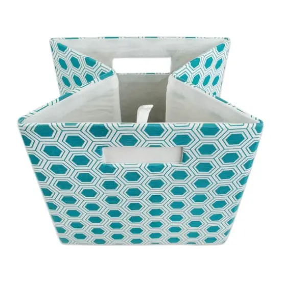 DII&reg; 13" Polyester Honeycomb Storage Cube Teal {5}