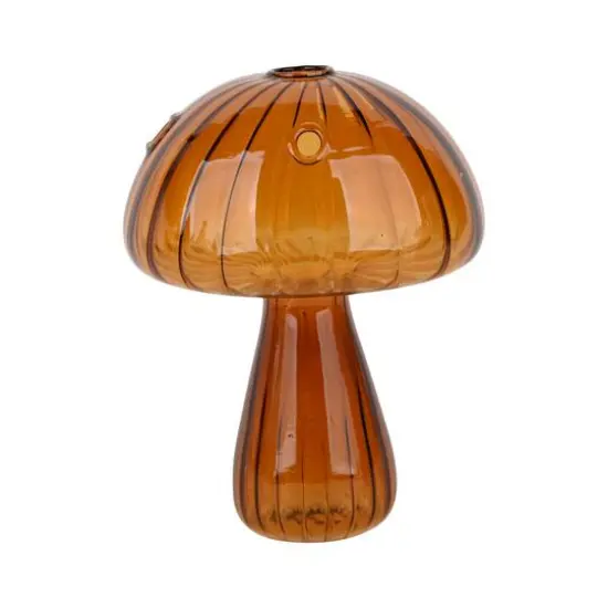 5" Amber Glass Mushroom Tabletop D&eacute;cor by Ashland&reg; {1}