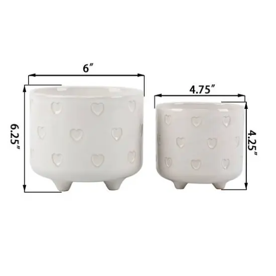 Flora Bunda&reg; Hearts Footed Ceramic Set {3}