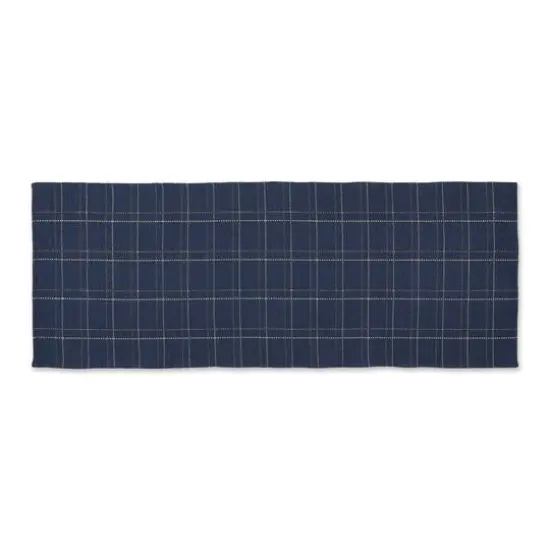 DII&reg; Variegated Plaid Recycled Yarn Floor Runner, 2ft. x 3" x 6ft. Mineral Plaid {2}