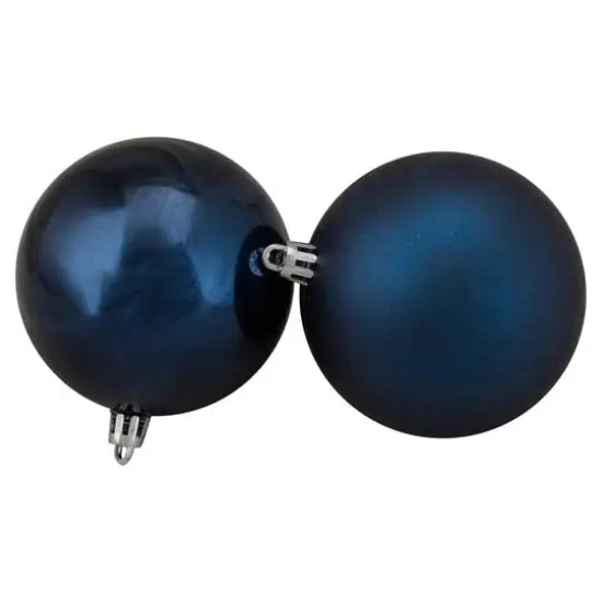 32ct. 3.25" 2-Finish Sapphire Blue Shatterproof Ball Ornaments {3}