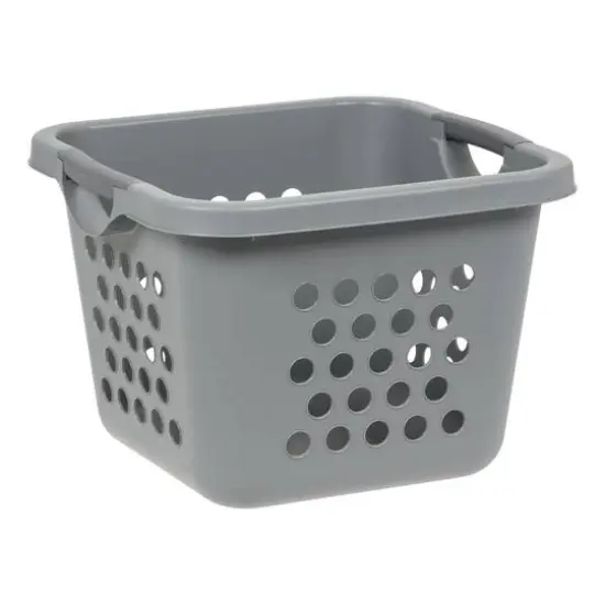 IRIS 30L Gray/Dark Gray Compact Laundry Basket Hamper, 3 Pack {12}