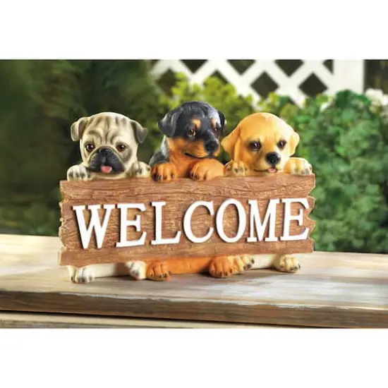 Cute Puppies Welcome Sign {3}