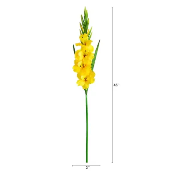 45" Yellow Gladiolus Flower Stems, 3ct. {5}