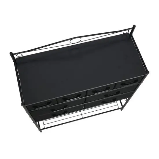 Household Essentials Victoria 8-Drawer Dresser with Shelf Black {8}