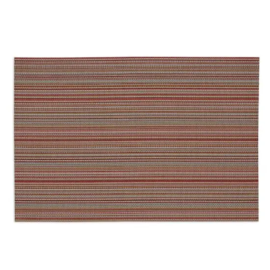 DII&reg; Tango Red Pvc Micro Stripe Placemat (Set of 6) {3}