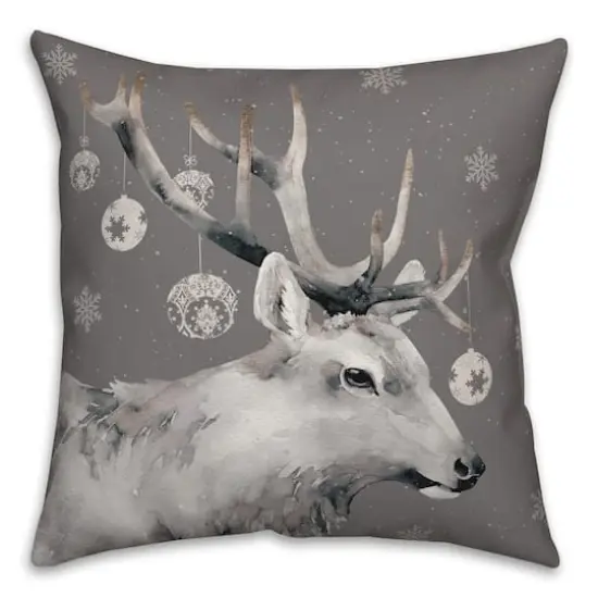 Christmas Reindeer 18" x 18" Indoor/Outdoor Pillow {1}