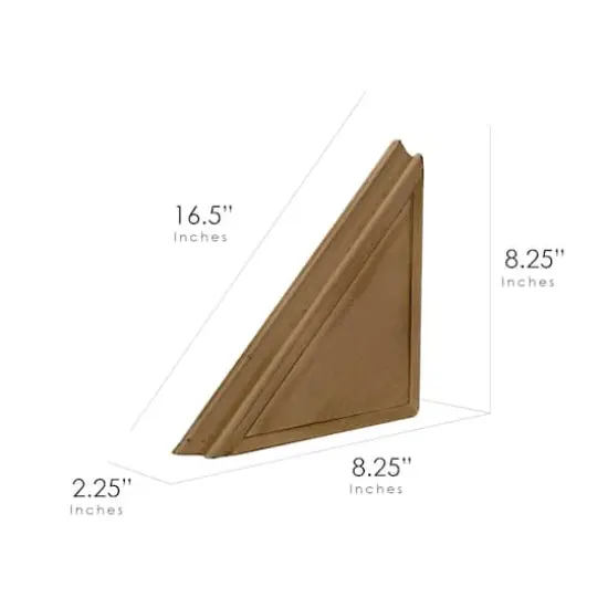 Beveled Floating Corner Shelves Set Brown {9}