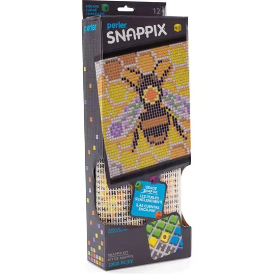 Perler&trade; Snappix&trade; Folksy Bee Fuse Beads Craft Kit {3}