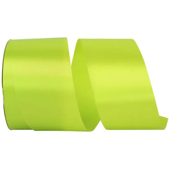 JAM Paper 2.5" x 50yd. Single Face Satin Allure Ribbon New Chartreuse {1}