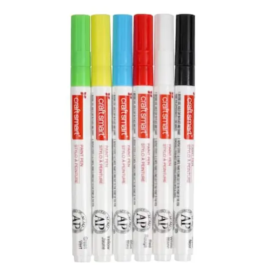 Basic Medium Line 6 Color Paint Pen Set by Craft Smart&reg; {1}