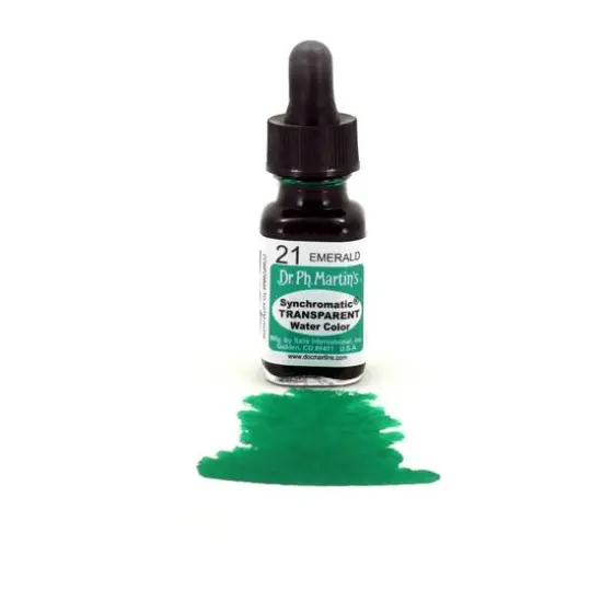 Dr. Ph. Martin's&reg; Synchromatic Transparent Watercolor, 0.5oz. 21 Emerald {4}