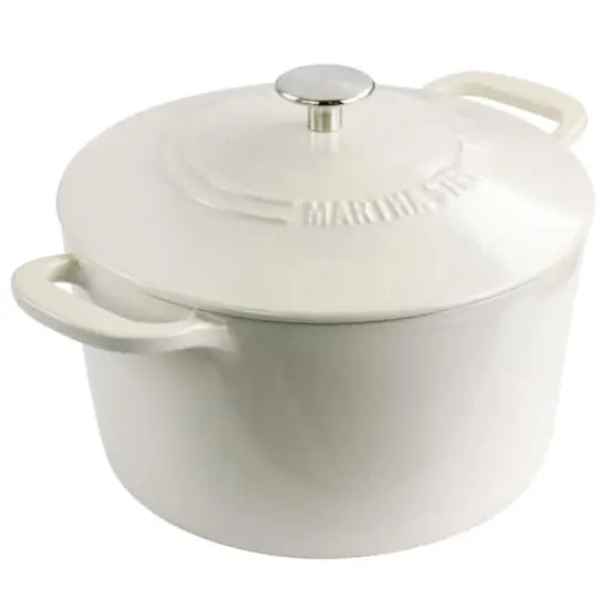 Martha Stewart 7qt. Enameled Cast Iron Dutch Oven with Lid Cream {6}