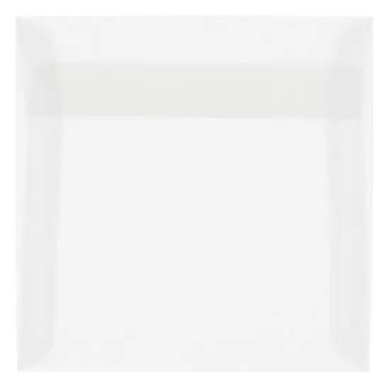 JAM Paper Clear Square Translucent Vellum Invitation Envelopes, 25ct. {1}