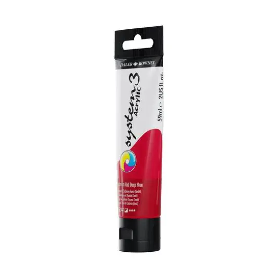 Daler-Rowney® Original System 3 Acrylic Paint, 59mL 504 Cadmium Red Deep Hue {4}