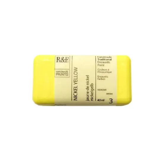 R&F&reg; Encaustic Paint Cake, 40mL Nickel Yellow {1}